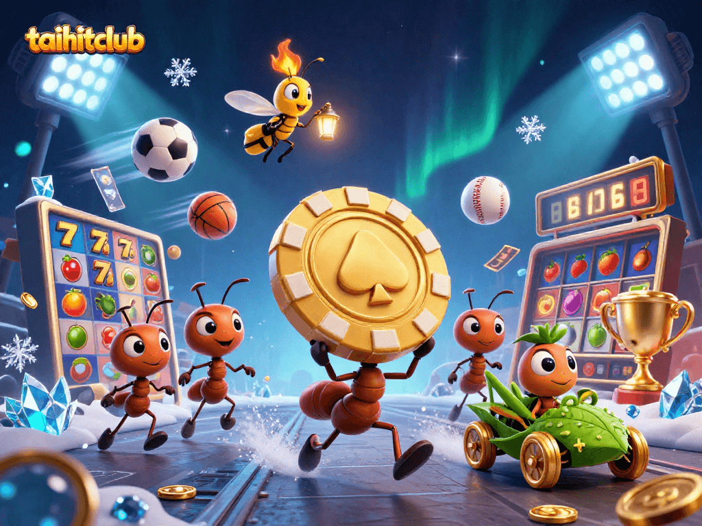 Experience the excitement of taihitclub with a heist of ants and sports elements in action.