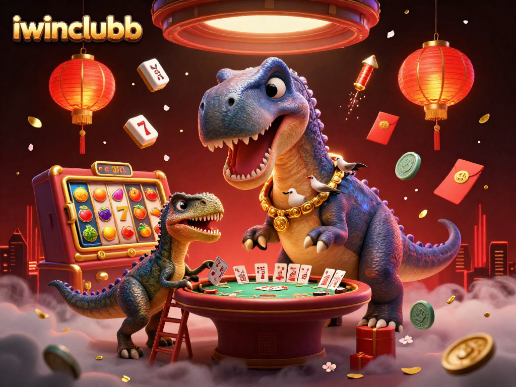 Engage with iwinclubb's vibrant casino atmosphere full of thrilling slot reels and playful characters.