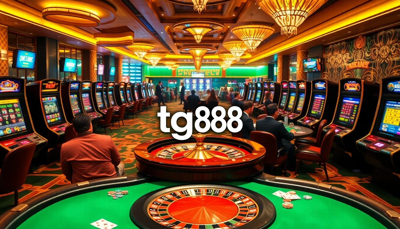 Experience thrilling gameplay at tg88 casino with poker chips and roulette wheel on display.