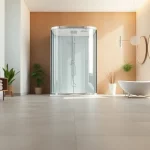 Erleben Sie die elegante sonni Duschkabine 100x100 in einem modernen Bad mit stilvollem Design.