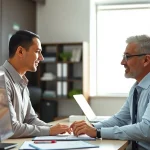 Consultant guiding a client through registration and certification in Federal databases with expert insights and clarity.