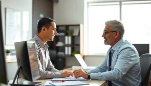 Consultant guiding a client through registration and certification in Federal databases with expert insights and clarity.