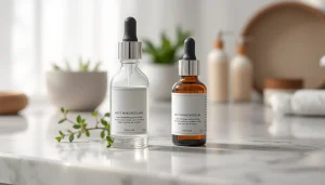 Apply the best microneedling serum for skin rejuvenation alongside stylish skincare tools.