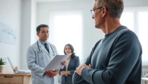Patient consultation regarding Retatrutide showcasing a professional healthcare environment.