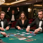 Exciting baccarat game scene showcasing players enjoying บาคา at a luxurious casino table with vibrant atmosphere.