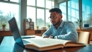 Visualizing the path to an Ideal career through focused decision-making in a serene office.