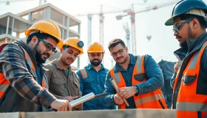 Construction apprenticeship showcasing diverse apprentices collaborating on-site.