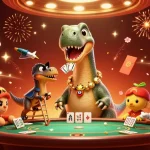 Experience thrilling entertainment at OKWIN with unique playful characters and vibrant casino elements.