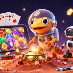 Play exciting slots and win big with 11WIN in this vibrant Martian casino scene.