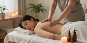 Experience the calming atmosphere of 김포출장마사지 in a professional home setting, with relaxing oils and expert techniques.
