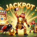 Experience big wins with bk8 as beetles celebrate at a vibrant casino scene.