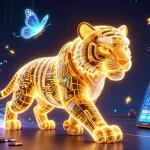 Engage with thrilling action at sunwin’s vibrant digital casino featuring a glowing tiger.